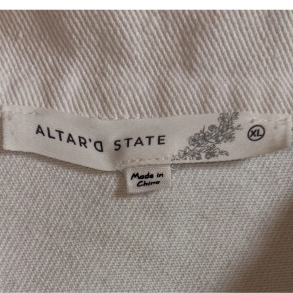 Altar'd State White 'BRIDE' Fringe Denim Jacket - Picture 4 of 5